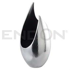 ENDON HOME Medium Vase Hammered Text Black Inner - SPECIAL