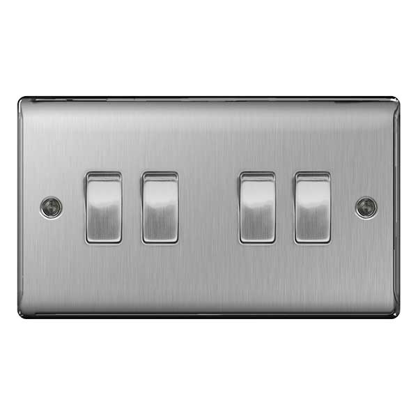 BG Nexus NBS44 4-Gang 2-Way Light Switch