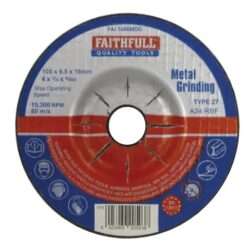 F/FULL Depressed Centre Metal Grinding Disc 100 x 6.5 x 16mm