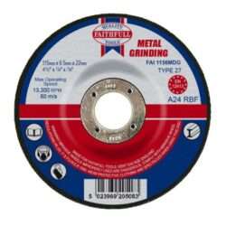 F/FULL Depressed Centre Metal Grinding Disc 115 x 6.5 x 22.2