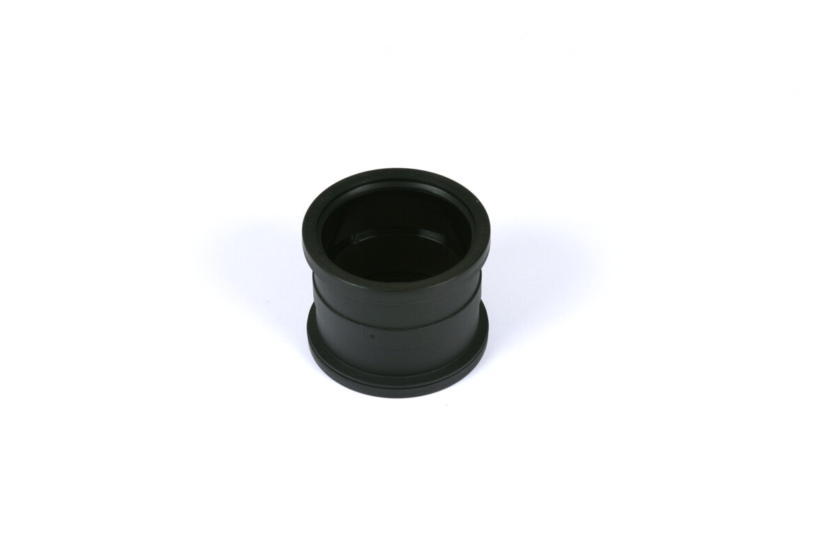CASCADE S406CI 110mm Double Socket Pipe Connector - BLACK - Buildrite Ltd
