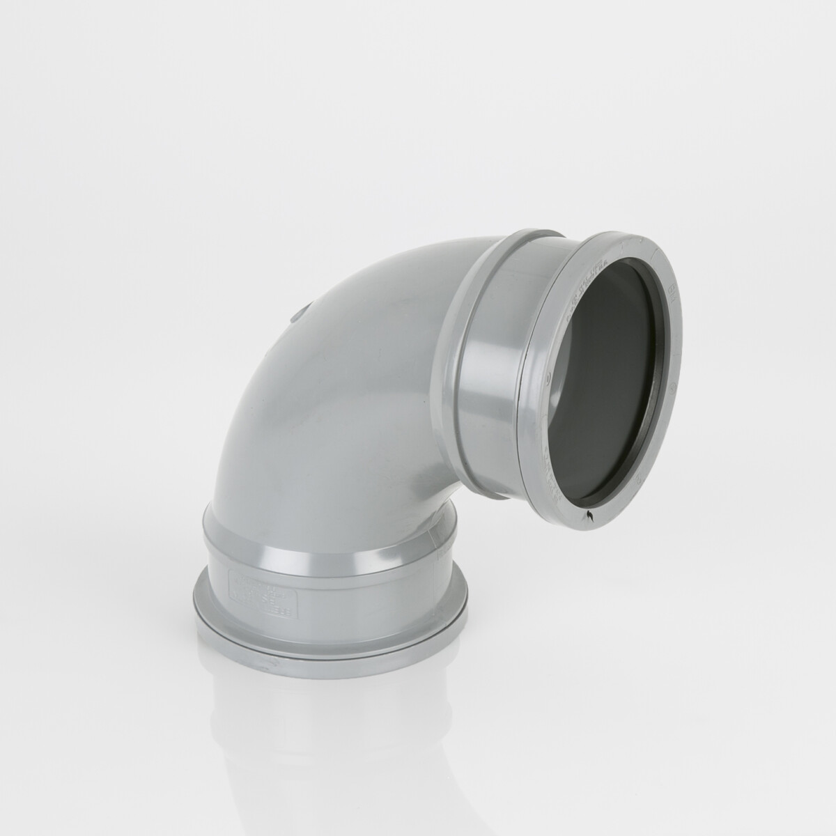 SOIL BS480G 110mm 92½° Double Socket Bend - GREY - Buildrite Ltd