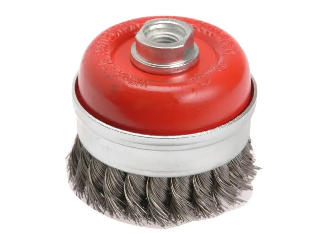 Wire Build Rite FAITHFULL Wire Cup Brush Twist Knot 65mm M14x2, 0.50mm Steel Wire ...